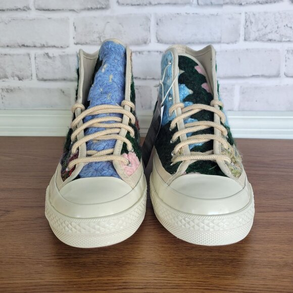❤️Converse Upcycle Chuck 70 Hi Crochet Blankets Sz 8.5 Men Premium Shoes A09228C - Picture 4 of 12